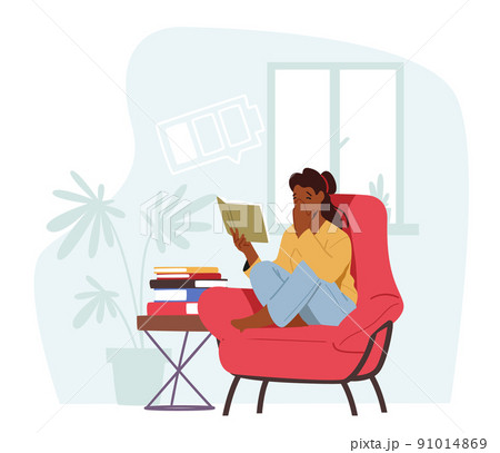 Young Woman Yawning while Reading Book Sit on Armchair at Home. Tired Sleepy Student Prepare for Exams, Exhausted Girl Young Woman Yawning while Reading Book Sit on Armchair at Home. Tired Sleepy Student Prepare for Exams, Exhausted Girl 91014869