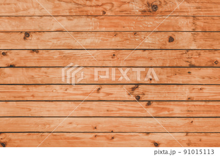 Old wood texture details floor background. House, shop, cafe and office design backdrop. Brown wooden wall and copy space. 91015113