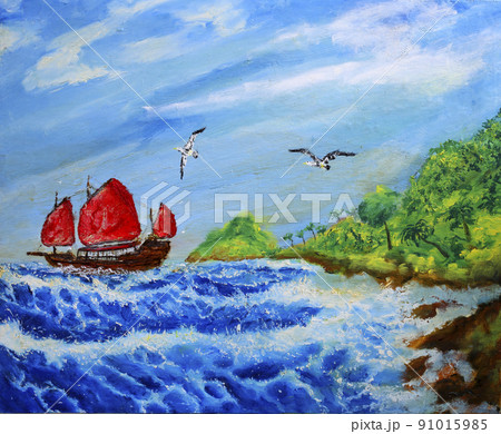 Ancient Chinese ship 91015985