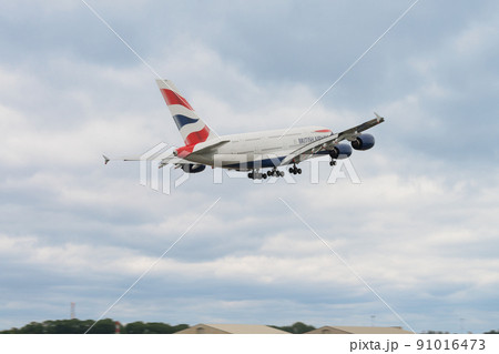 英国航空A380-800離陸 英国航空A380-800離陸 91016473