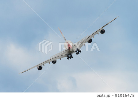 英国航空A380-800離陸上昇旋回 英国航空A380-800離陸上昇旋回 91016478