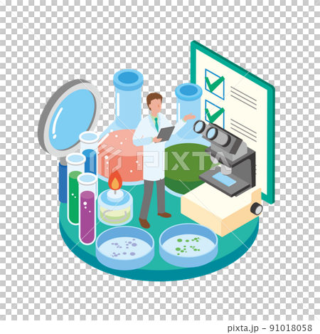 化学実験研究のイメージイラスト 化学実験研究のイメージイラスト 91018058