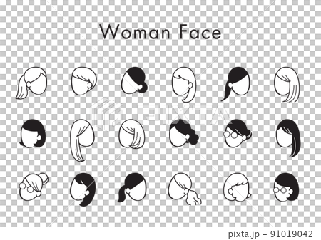 人物 シンプルイラスト 顔 人物 シンプルイラスト 顔 91019042