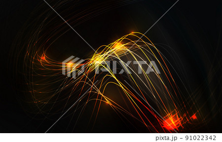 Abstract wave lines energy gold light on black design modern futuristic technology background vector Abstract wave lines energy gold light on black design modern futuristic technology background vector 91022342