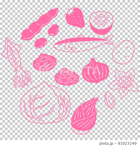 Vector illustration of spring season ingredients Vector illustration of spring season ingredients 91023149