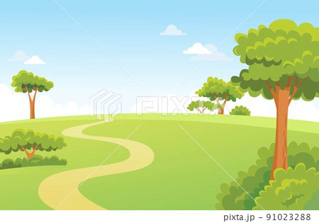Green Landscape and the road. 91023288