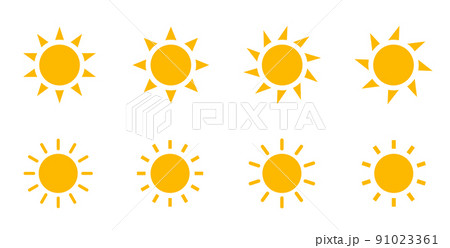 太陽のアイコンセット 91023361