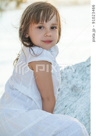 Cute little girl in the summer, portrait Cute little girl in the summer, portrait 91023466