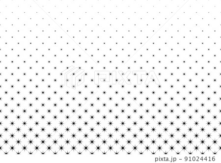 Geometric pattern of black stars on a white background. 91024416