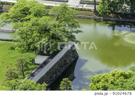 丸亀城　内堀　香川県丸亀市 91024678