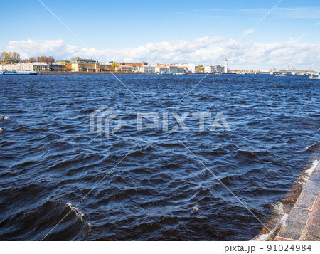 Great Neva river in Saint Petersburg Russia in May Great Neva river in Saint Petersburg Russia in May 91024984