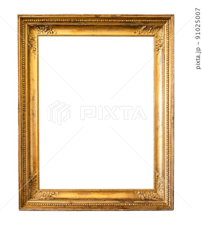vertical ancient golden wide picture frame cutout 91025007