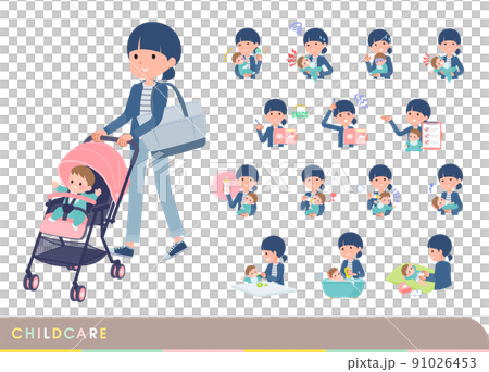 一組自然風格的女性來照顧你的寶寶 91026453