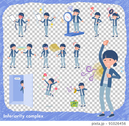 Natural style women's set on inferiority complex 91026456