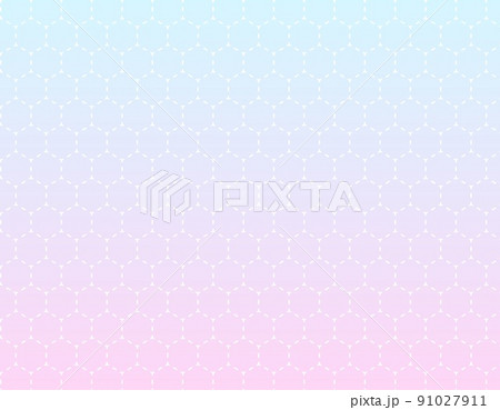 点線でできた六角形の背景イラスト グラデーション背景 点線でできた六角形の背景イラスト グラデーション背景 91027911