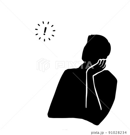 男性シルエット 疑問解決ピクトグラム 黒 男性シルエット 疑問解決ピクトグラム 黒 91028234
