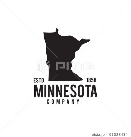 Minnesota map outline map logo design Minnesota map outline map logo design 91028454