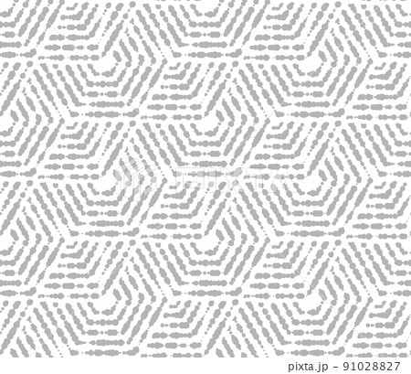 Abstract geometric pattern with stripes, lines. Seamless vector background. White and gray ornament. Simple lattice graphic design. 91028827