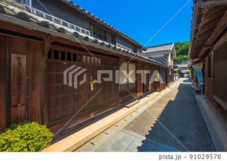 香川県　笠島の町並み 91029576