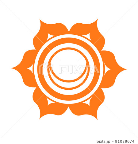 Vector flat illustration of Swadhisthana chakra 91029674