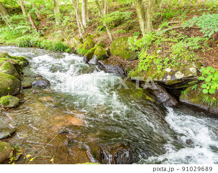 爽やかな八ヶ岳の景色 千年前に開削された村山六ヶ村堰疏水 爽やかな八ヶ岳の景色 千年前に開削された村山六ヶ村堰疏水 91029689
