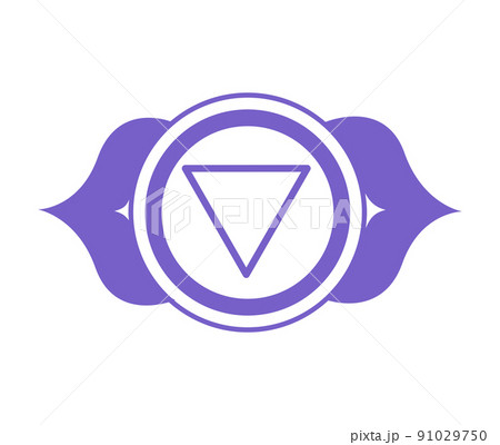 Vector flat illustration of Ajna chakra 91029750