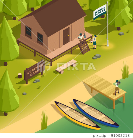 Isometric Children Summer Camp 91032218