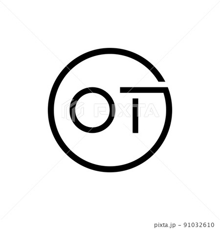 Initial Circle Letter OT Logo Design Vector Template. Abstract Minimal OT Letter Logo Design 91032610