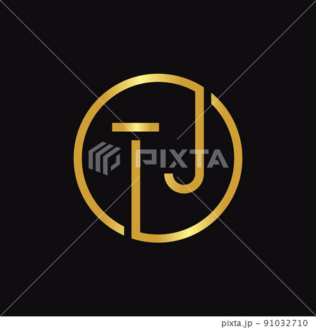 Initial Circle TJ letter Logo Design vector Template. Abstract Letter TJ logo Design Initial Circle TJ letter Logo Design vector Template. Abstract Letter TJ logo Design 91032710