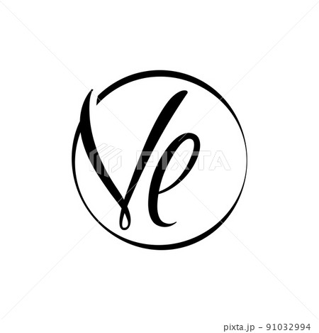 Initial VL letter Logo Design vector Template.のイラスト素材