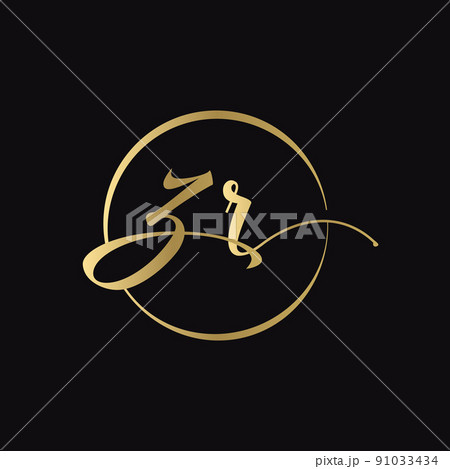 ZR letter Logo Design vector Template. Abstract Script Letter ZR Vector Illustration 91033434