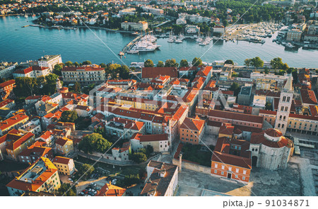 Top view of the Zadar, Croatia. 91034871