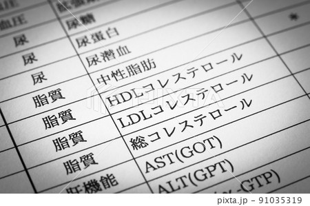 LDLコレステロール　脂質　健康診断　悪玉コレステロール　健康管理 91035319