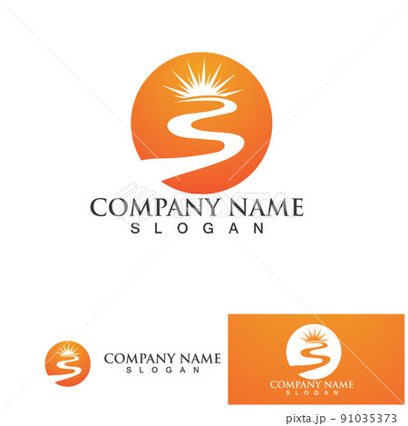 River Logo vector icon illustration design template 91035373