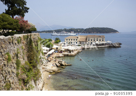 beautiful landscape of the old town of kerkyra beautiful landscape of the old town of kerkyra 91035395