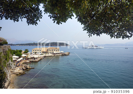 beautiful landscape of the old town of kerkyra 91035396