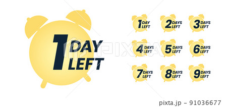 Promotion banner. Days countdown banner. Web banner with alarm clock Promotion banner. Days countdown banner. Web banner with alarm clock 91036677