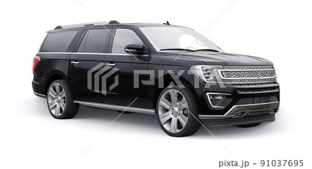 Black Premium Family SUV isolated on white background. 3d rendering Black Premium Family SUV isolated on white background. 3d rendering 91037695