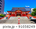東京　新宿区　歌舞伎町の都市風景　花園神社 91038249