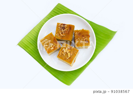 Thai dessert mung bean custard 91038567