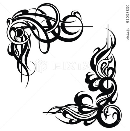 Black tattoo vector design art abstract graphic illustration Black tattoo vector design art abstract graphic illustration 91038830