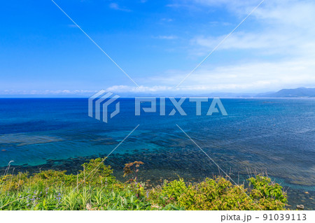 北海道伊達市、真夏のアルトリ岬からの眺め【7月】 91039113