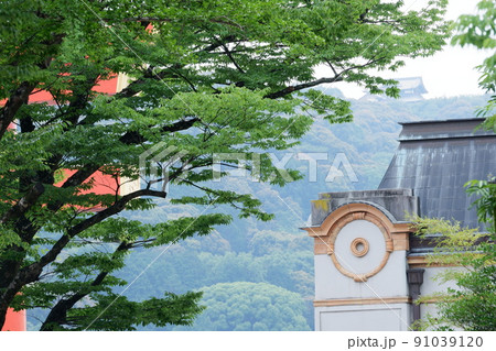 京都平安神宮　大鳥居のある風景 91039120