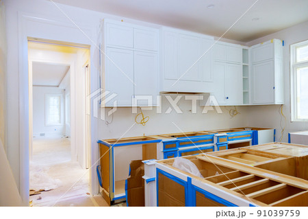 A new homes modern kitchen cabinet furniture installation and assembly 91039759