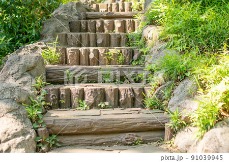 須藤公園の階段／東京都文京区 91039945