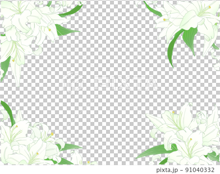 百合のフレーム④(四隅) 百合のフレーム④(四隅) 91040332