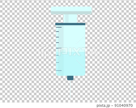 注射器 背景透過 ワクチン 医療 アイコン イラスト	 91040970