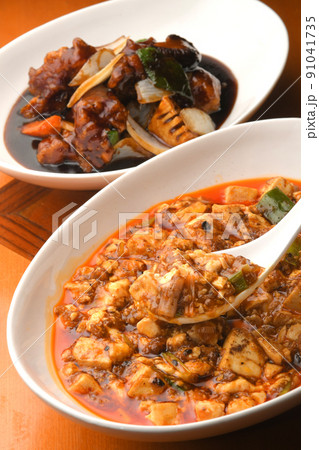 麻婆豆腐　黒酢酢豚 91041735