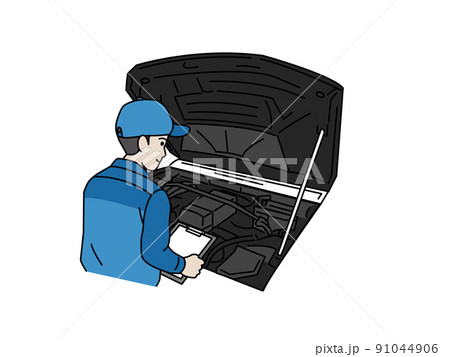 自動車整備士　従業員　男性　点検　修理　車検 91044906