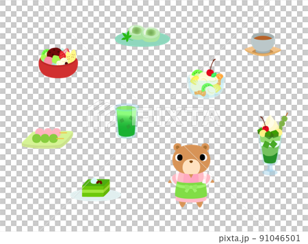 Japanese cafe menu 8 with bear clerk Japanese cafe menu 8 with bear clerk 91046501